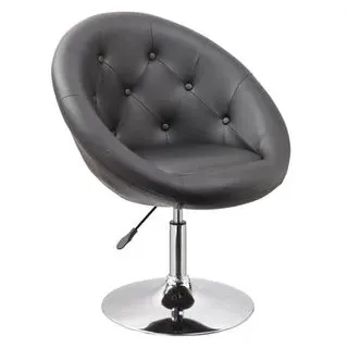 Duhome Sessel DH0331, höhenverstellbar, Loungesessel, drehbar, Kunstleder, schwarz