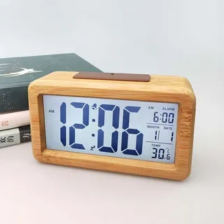 Vintage-radiowecker Aus Massivholz – Intelligenter Wecker Mit Led-licht, Elegantem Design Und Vielfältigen Weckfunktionen
