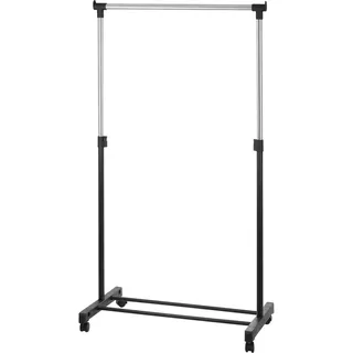 Trendline Garderobenständer mit Rollen 87 x 43 x 0 cm schwarz