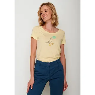 Greenbomb T-Shirt Motiv Tiere Vogel Gelb M