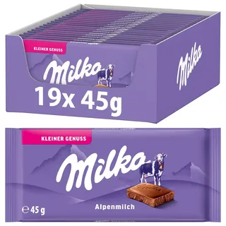 MILKA Alpenmilch Schokolade Die Kleine 19 Tafeln 855 g