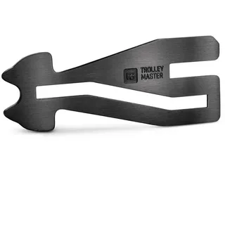 FABACH Trolley Master Stainless Steel Series - Edelstahl Einkaufswagenlöser Schlüsselanhänger für Einkaufswagen - Einkaufswagenchip öffnet Frontlader- und Seitenschubfach