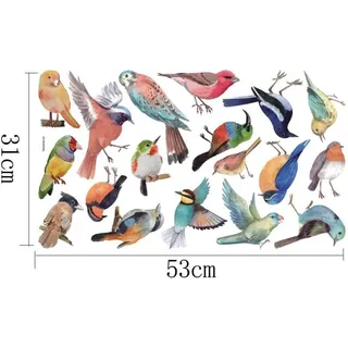 Kleine Vögel (klein) Wandaufkleber Wandbild Aufkleber Kinderzimmer Babyzimmer Wohnzimmer Wandklebend Zuhause