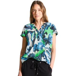 Cecil Damen B344829 Print Viskose Bluse, Vanilla White, XL - XL