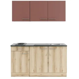 OPTIFIT Küchenzeile Livorno290 150 cm Wildeiche Nachbildung