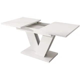 Okwish Ausziehtisch 80 x 80 x 80 cm weiß