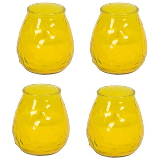 ECI Tools Duftkerze Duft-Kerzenglas Zitronengras Summerlight Gartenlicht groß, Anzahl (Set nach Wahl, 4-tlg) gelb