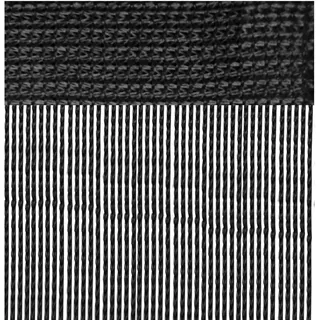 Bestlivings Fadenvorhang (56x185cm) in Schwarz, Caravan Camping Fadengardine ideal für Wohnwagen/Wohmobil als Türvorhang