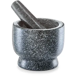Zeller Mörser & Stößel-Set Granit grau Ø 12 cm x 10 cm