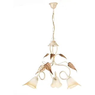 Kronleuchter Vanda Weiß/Beige max. 6 Watt
