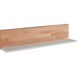 OTTO home Wandregal CITRA auf Kernbuche Massivholz und Melamin in Grau, Set 2-tlg., Set 2-tlg., zwei Wandregale, Breite 80 cm, Tiefe 18cm braun|grau