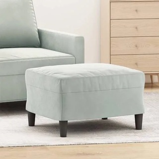 vidaXL Fußhocker Hellgrau 60x50x41 cm Samt