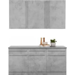 WIHO KÜCHEN Küchenzeile Chicago 180 cm grau
