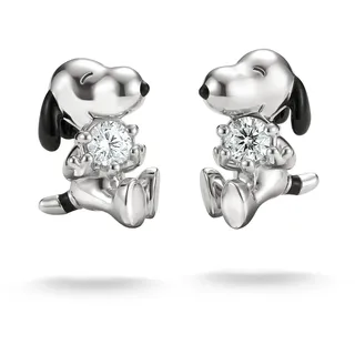 Thomas Sabo Ohrstecker Peanuts schwarz/silber 925 Zirkonia