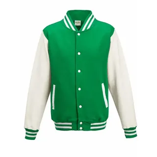 Just Hoods by AWDiS College Varsity Jacke Kelly Green/White M
