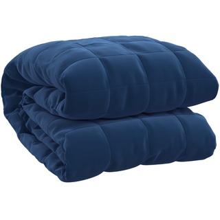 vidaXL Gewichtsdecke Therapiedecke Schwere Decke Schlafhilfe Entspannungsdecke Einschlafhilfe Schwerkraftdecke Blau 200x230cm 13kg Stoff