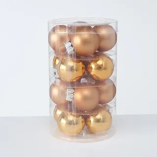 Boltze Weihnachtskugeln Ø 4 cm, 16 tlg, Ø 4 cm, kupfer