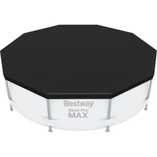 BESTWAY Poolabdeckung schwarz Ø 305 cm