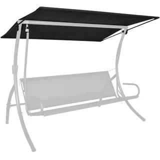 Angerer Sonnendach für Hollywoodschaukel Primetex dunkelgrau, 210 x 145 cm | passend für viele 3-Sitzer Hollywoodschaukeln, Schaukeldach Made in Germany, wetterfestes Textilene-Gewebe + Dachstangen