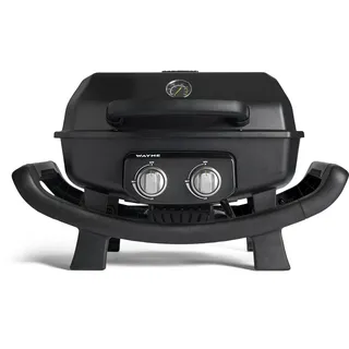 BURNHARD® 2-Brenner Gasgrill WAYNE 4,4 kW – Tragbarer Balkongrill