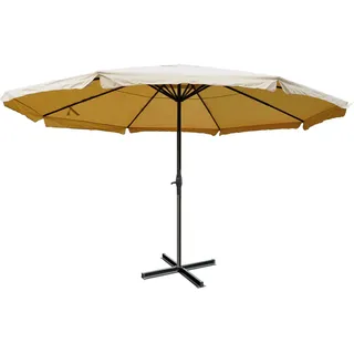 Mendler Meran Pro Ø 500 cm creme mit Volant ohne Ständer