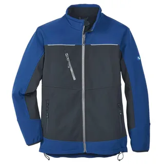 Scheibler Arbeitsjacke Herren Softshelljacke, Jacke Herren Übergangsjacke winddicht, wasserabweisende Outdoor-Jacken für Herren, Herbstjacke Herren mit Fleece-Innenseite, Schwarz/Marine - M
