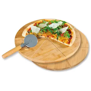 KESPER Pizzateller 32 cm Braun 2er Set