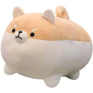 Plüschtier Shiba Inu Plüschspielzeug Anime Corgi Kawaii Plüschhund Weiches Kissen, Plüschtiergeschenke für Jungen und Mädchen - Braun