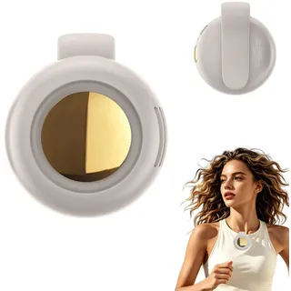 Sinlay Clip Ventilator Klein, Tragbarer Mini Ventilator mit Clip, Handventilator Akku Aufladbar mit 3 Geschwindigkeiten, Mini Fan Hüftventilator Nackenventilator für Outdoor Büro Reisen Sport (Weiß)