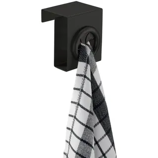 Wenko Push Haken Edelstahl Schwarz matt