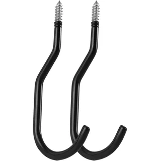 Maclean Brackets Maclean 2-er Pack Deckenhaken Stahl für Fahrrad, Leiter, Reifen & Gartenschlauch | Belastbar bis 10 kg pro Haken | Gummiummantelung | Stabile Halterung für Garage, Keller & Werkstatt (2 Stück)