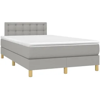 vidaXL Boxspringbett 120 x 190 cm Hellgrau