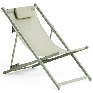 VANAGE Stuhl VG-8044 (1 St), Liegestuhl, robust & klappbar mit Organizer, Beach-Chair, grün grün