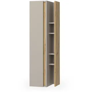 Vicco Badezimmerschrank, Edelin, 35 x 120 cm mit 4 offenen Ablagefächern, wandhängend zur flexiblen Montage im Badezimmer