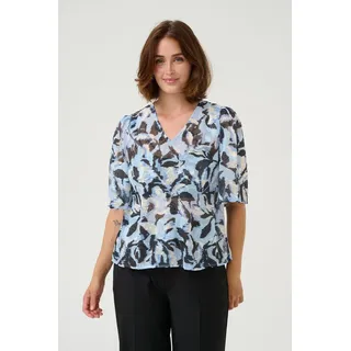 Kaffe Bluse KAelina Hellblau/Schwarz 38