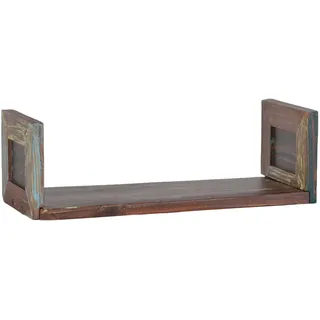 MiaMöbel Wandregal Cancun 50 cm Shabby Chic Massivholz Pinie Bunt