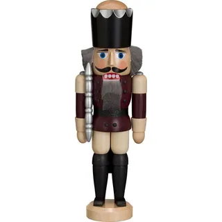 Seiffener Volkskunst Nussknacker Nussknacker König aubergine der Seiffener Volkskunst eG, Handarbeit aus dem Erzgebirge braun