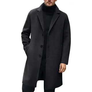 Trenchcoat Herren Slim Fit Winter Business Wolle Mantel Lang Wintermantel Kurzmantel Lange Wollmantel Kurz Trench Coat Warme