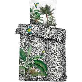 APELT Jungle Gots Regenwaldmotiv Grün 135 x 200 cm + 80 x 80 cm