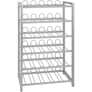 Haku-Möbel Haku Flaschenregal Burgos Metall Grau Alu 90 cm