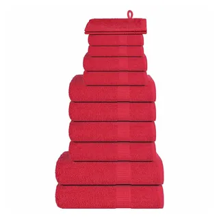 vidaXL Handtuchset 12-tlg. rot