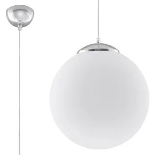 Sollux Ugo 1-flg. 40 cm rund weiß Glas