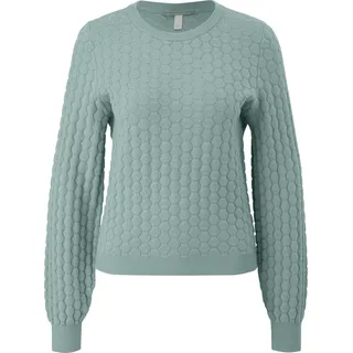 QS Strukturierter Pullover türkis L