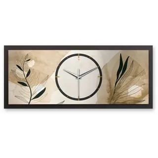 Kreative Feder Wanduhr 3D Designer-Wanduhr Brown (ohne Ticken; Funk- oder Quarzuhrwerk; elegant, außergewöhnlich, modern) braun