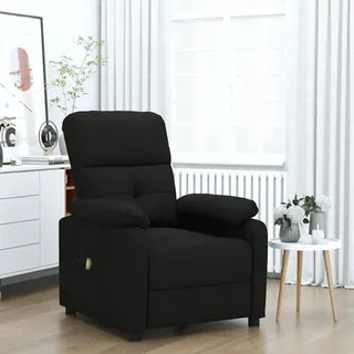 Massagesessel schwarz Stoffbezug Shiatsu Massage Relaxsessel elektrisch