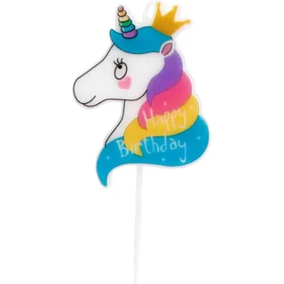IDENA Partykerze Einhorn 6 x 4 x 0,8 cm