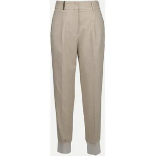 Carrot-Fit Flanellhose Beige 44
