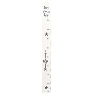 roba Rock Star Baby 3 (LBH 1,20x10x102 cm - Wachstumsmesser für Kinder - Kinderzimmer Dekoration - Holz weiß