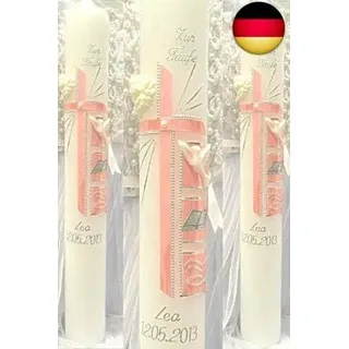 kerzenzauber-lusine VT-14 Tauf-/Kommunionkerzen für Jungen oder Mädchen 400/40 m