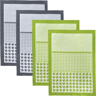 Erwin Müller Geschirrtuch 4er-Pack Baumwolle Hahnentritt Größe 50x70 cm